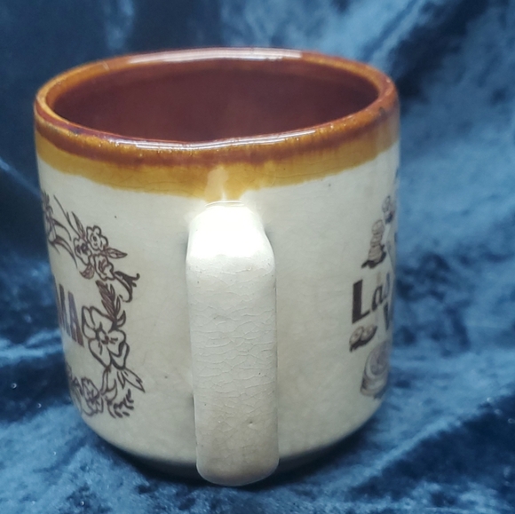Vintage Grandma/Las Vegas Coffee Tea Mug Brown Tan Stoneware Cup - Picture 3 of 7